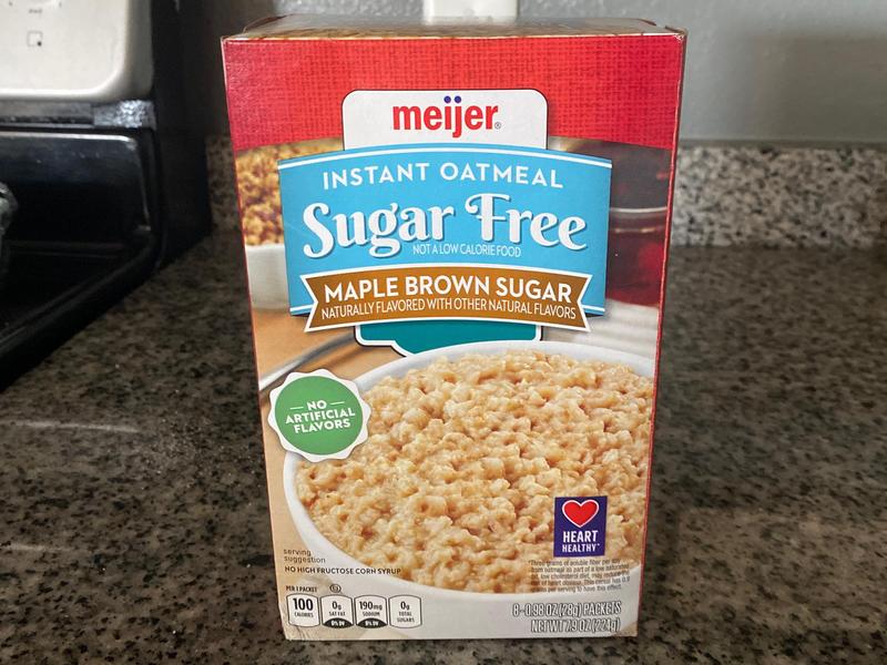 Sugar Free Instant Oatmeal, Maple Brown Sugar
