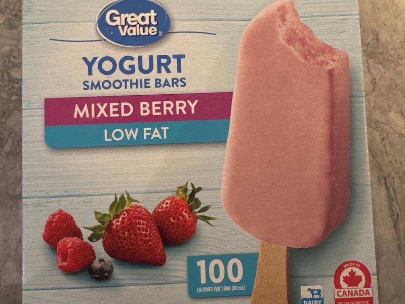 Mixed Berry Yogurt Smoothie Bars