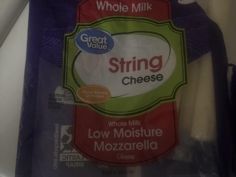 String Cheese, Whole Milk Low Moistures Mozzarella Cheese