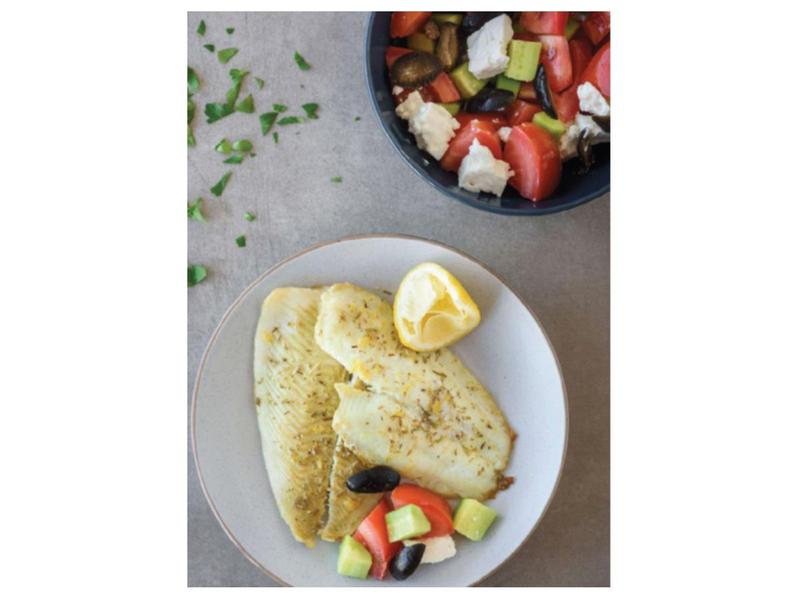 Greek Style Fish and Salad