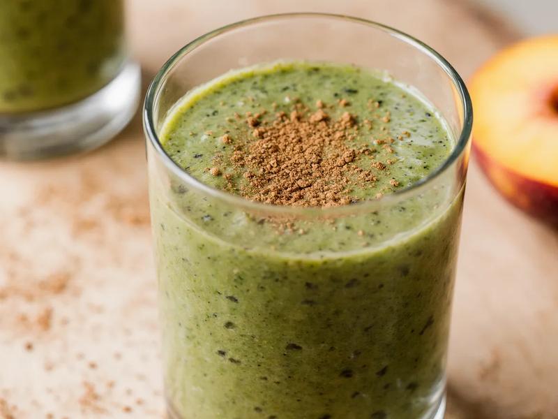 Peaches and Greens Smoothie