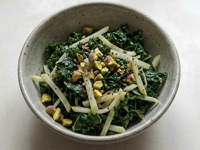 Sauteed Kale with Kohlrabi