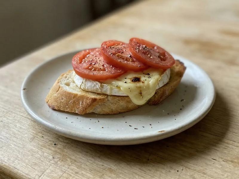 Camembert on Garlic Bread