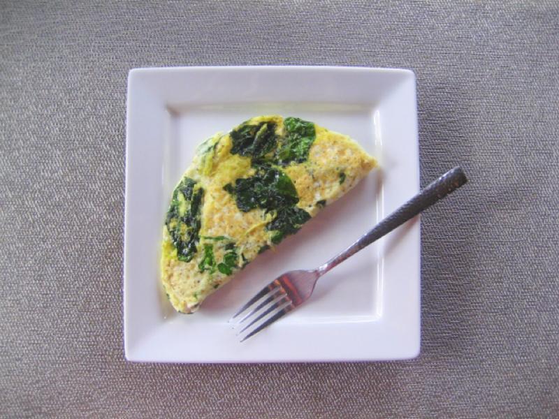 Eggwhite spinach omellette
