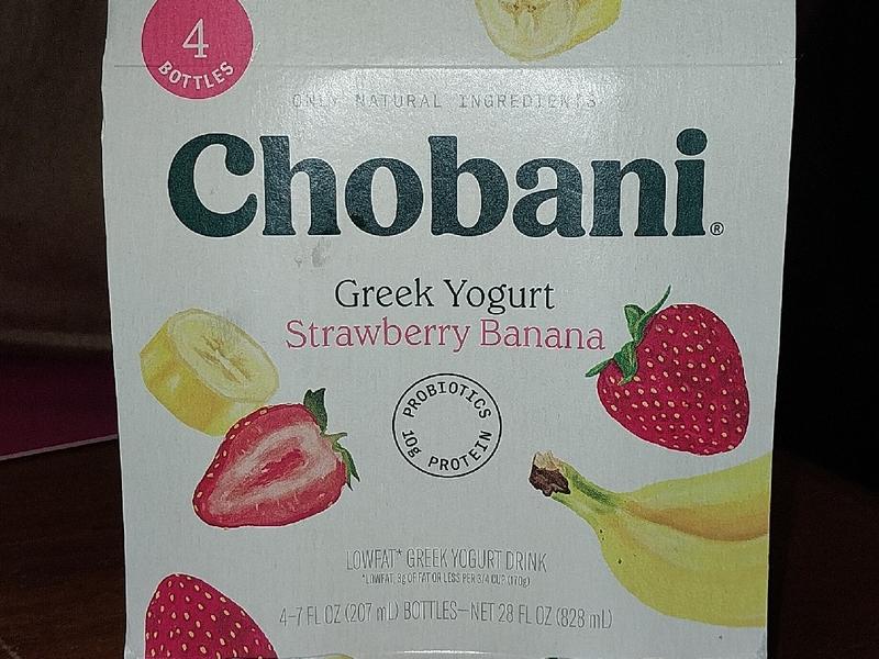 Strawberry Banana Lowfat Greek Yogurt Drink
