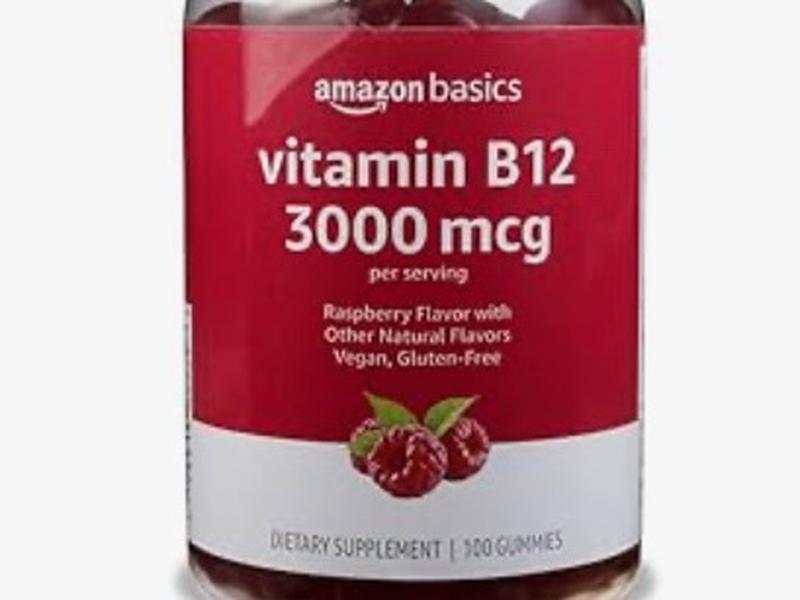 Raspberry Flavor Vitamin B12 Supplement Gummies