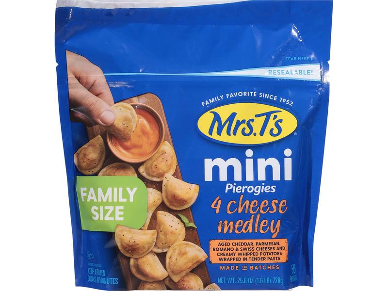 Pierogies, 4 Cheese Medley, Mini, Family Size