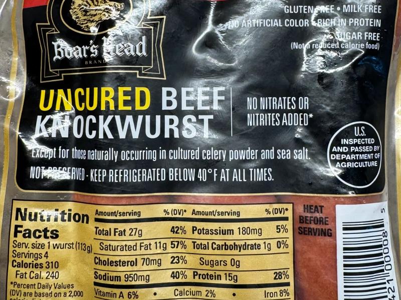 Uncured Beef Knockwurst