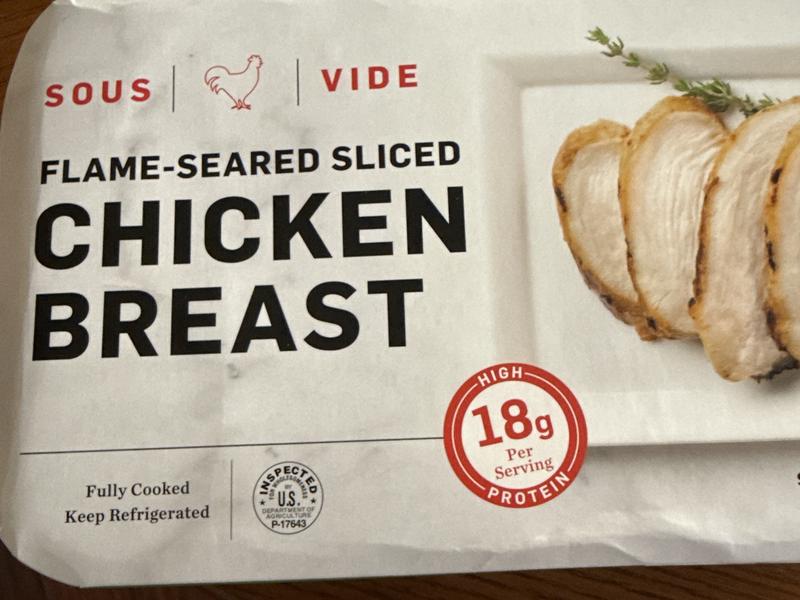 Sous Vide Sliced Flame-Seared Chicken Breast