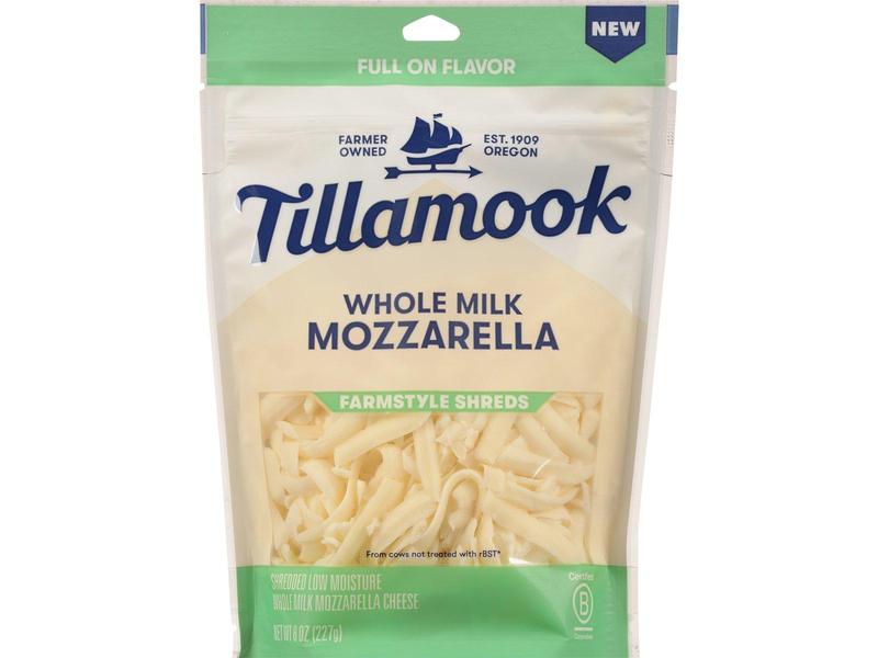 Cheese, Mozzarella, Whole Milk, Farmstyle Shreds