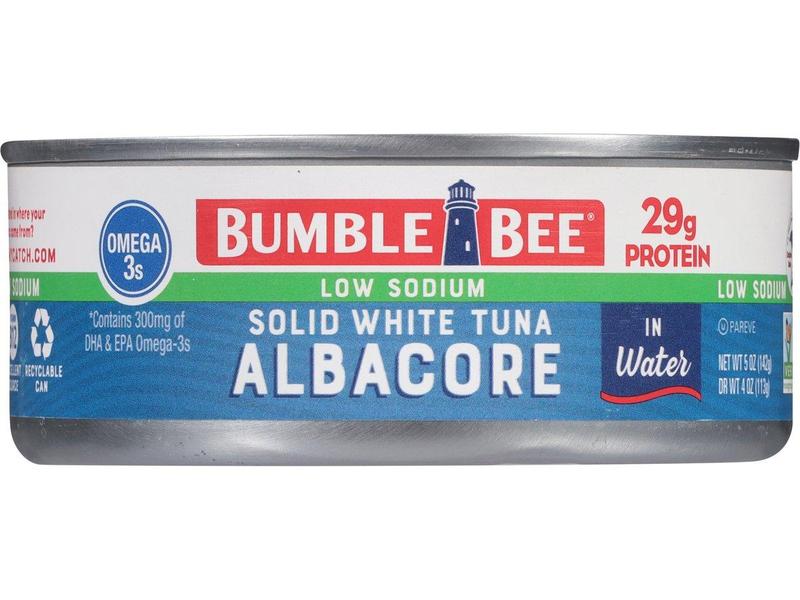 Tuna, in Water, Low Sodium, Solid White, Albacore