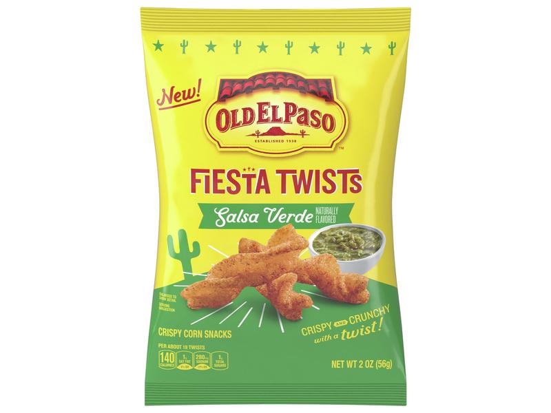 Crispy Corn Snacks, Fiesta Twists, Salsa Verde