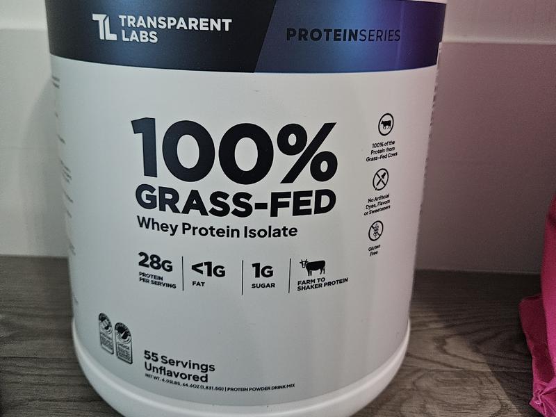 Unflavored 100% Grass-Fed Whey Protein Isolate