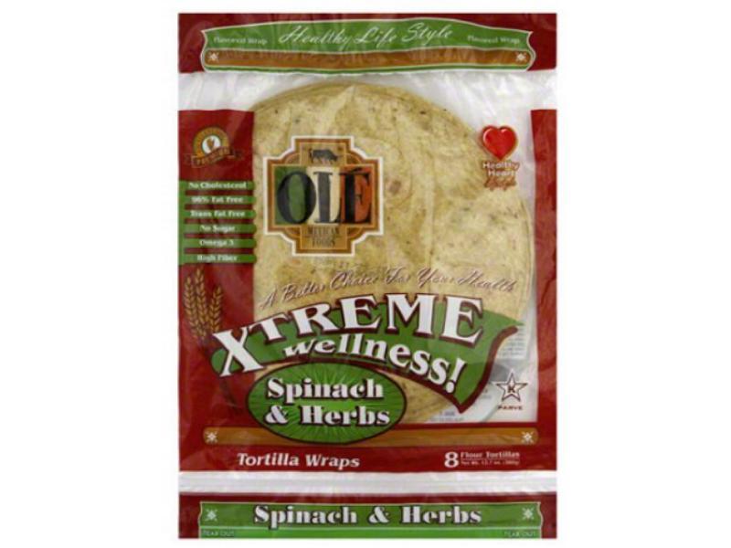 Ole, Spinach & Herbs Tortilla Wraps