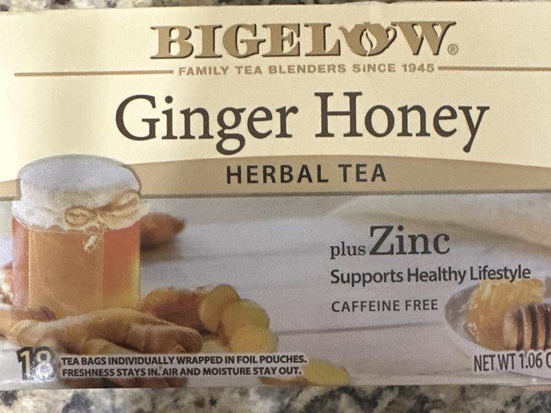 Herbal Tea, Plus Zinc, Ginger Honey, Tea Bags