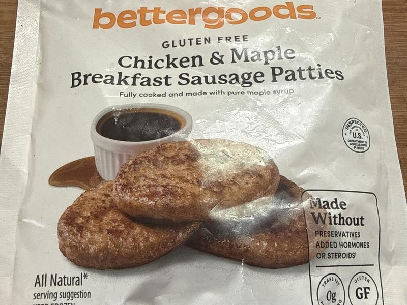 Gluten Free Chicken & Maple Breakfast Sausage Patties