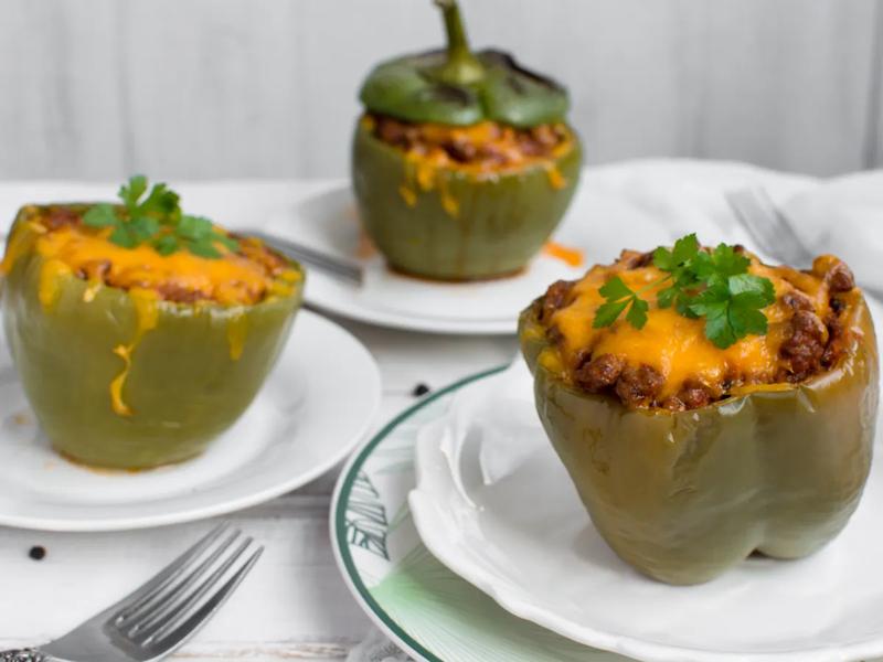 Sloppy Joe Stuffed Peppers