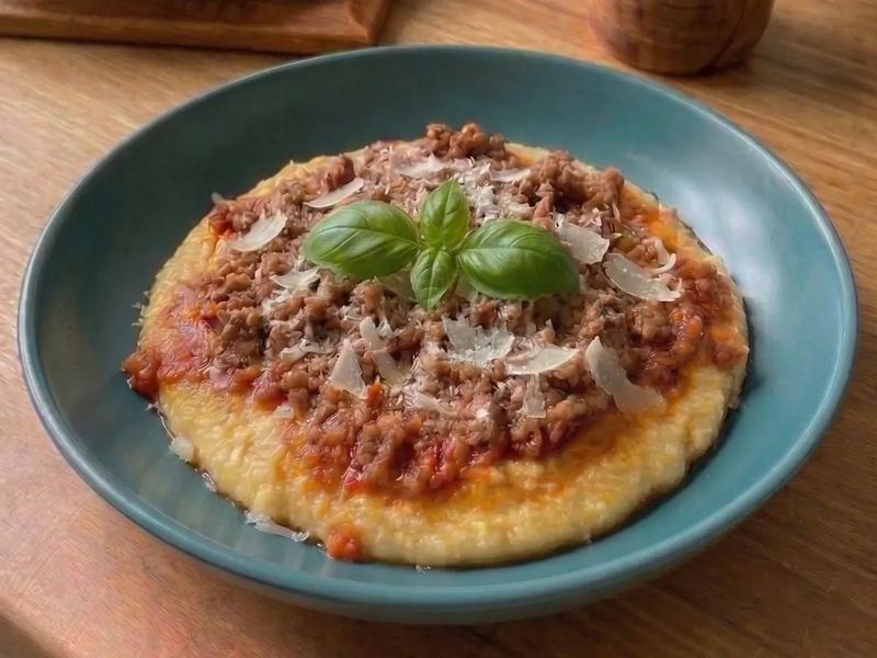 Italian-Style Veggie-Burger with Polenta