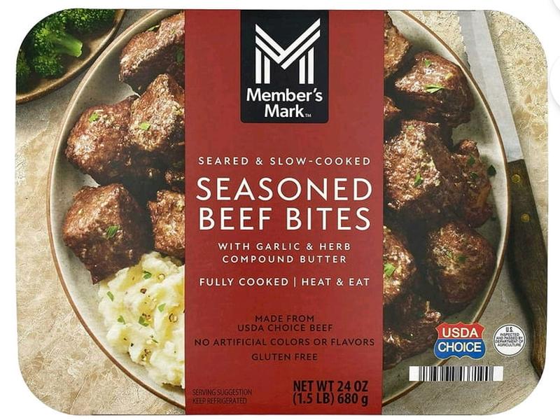 Seasoned Angus Beef Bites with Garlic & Herb Compound Butter