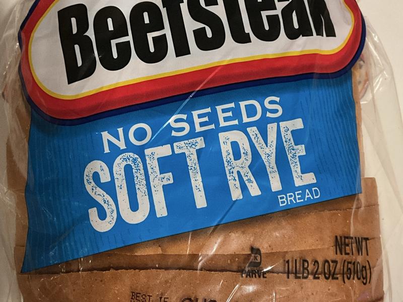 Bread, Soft Rye, No Seeds