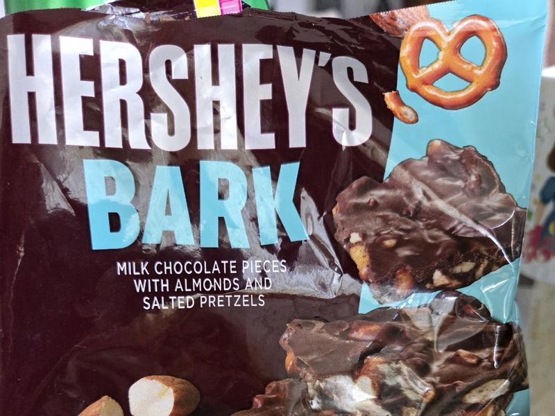 Milk Chocolate Pieces, with Almonds and Salted Pretzels, Bark