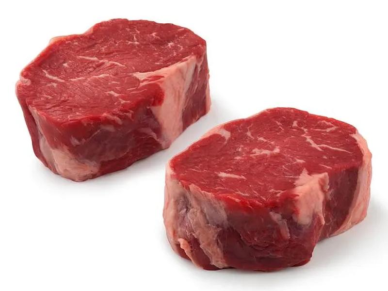 Beef, ribeye petite roast/filet, boneless, separable lean only, trimmed to 0" fat, all grades, raw