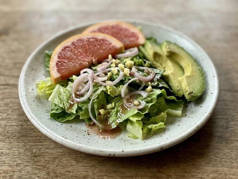 Grapefruit and Avocado Salad with Ginger-Cassis Dressing