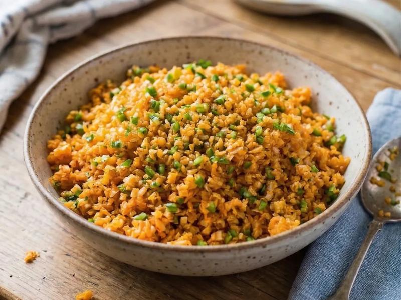 Mexican Cauliflower Rice (Coliflor Arroz Rojo)