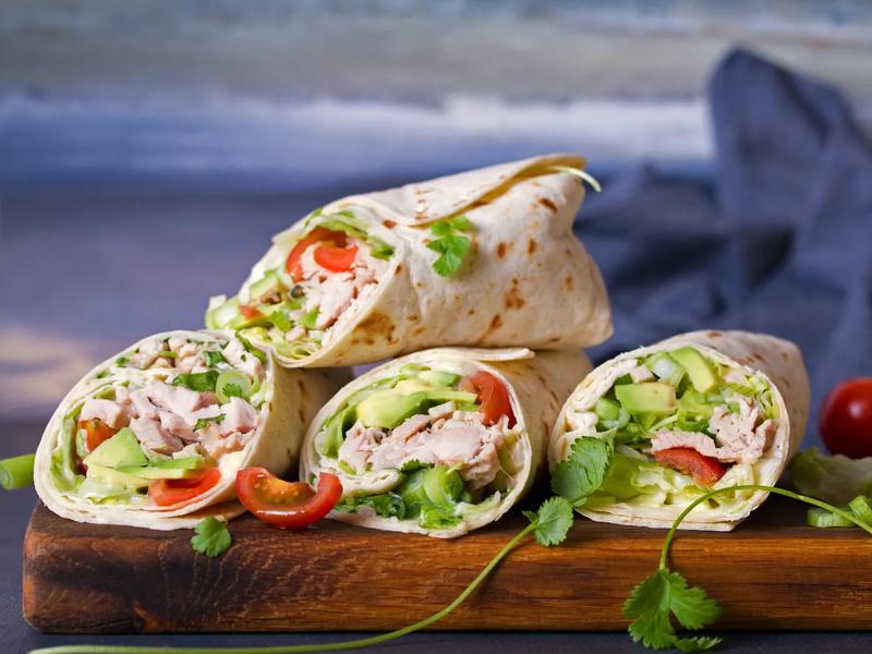 Turkey Hummus Wrap