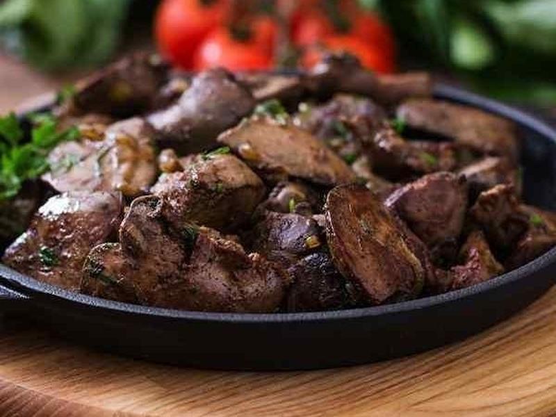 Lamb, New Zealand, imported, liver, cooked, soaked and fried