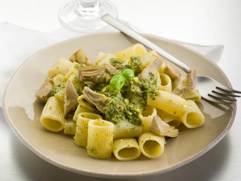 Pesto Pasta with Artichokes