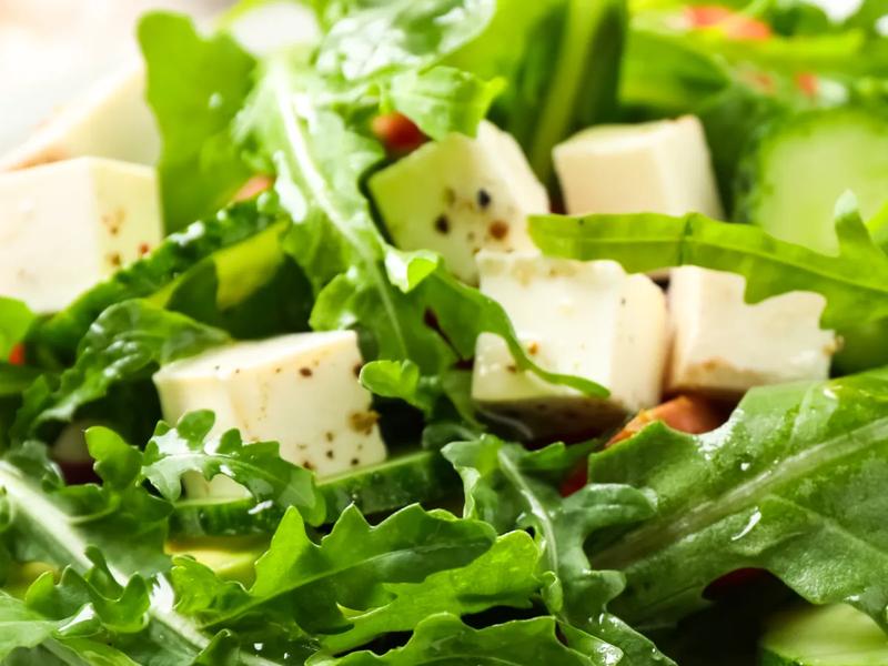 Arugula and Feta Salad with Lemon Oregano Dressing