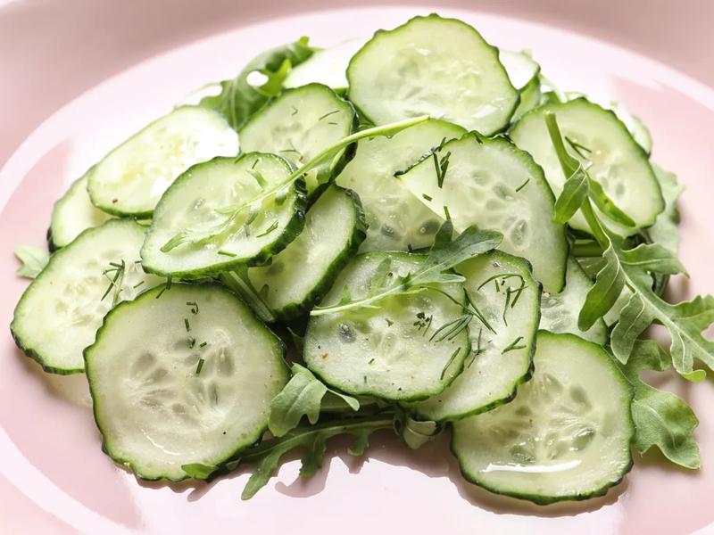 Arugula and Cucumber Salad with Lemon Dill Dressing