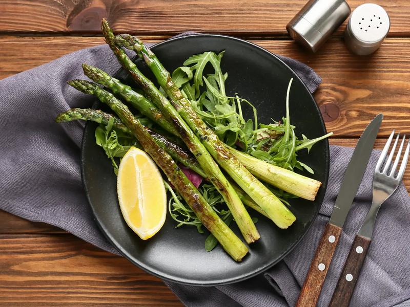 Sautéed Asparagus with Arugula and Lemon Zest