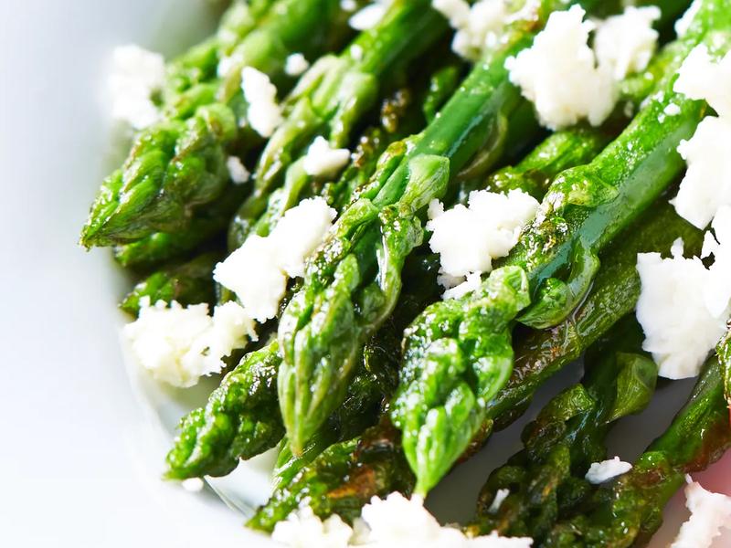 Roasted Asparagus with Feta and Thyme