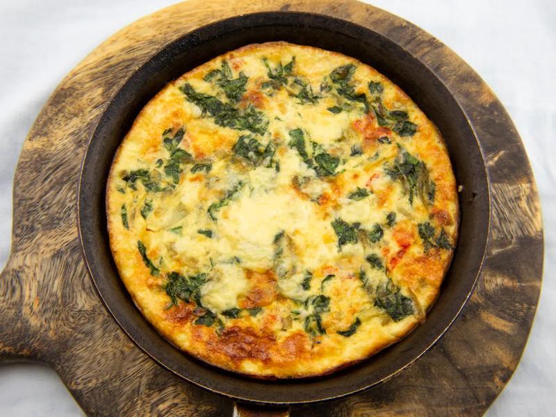 Spinach and Bacon Frittata