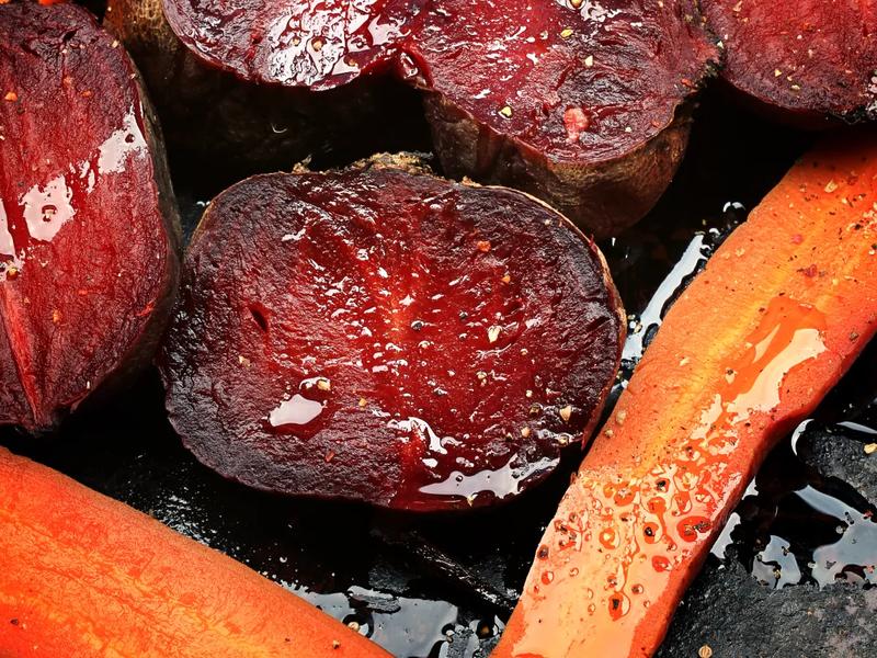 Honey Roasted Beets and Carrots