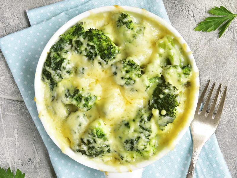 Creamy Broccoli and Cauliflower Gratin