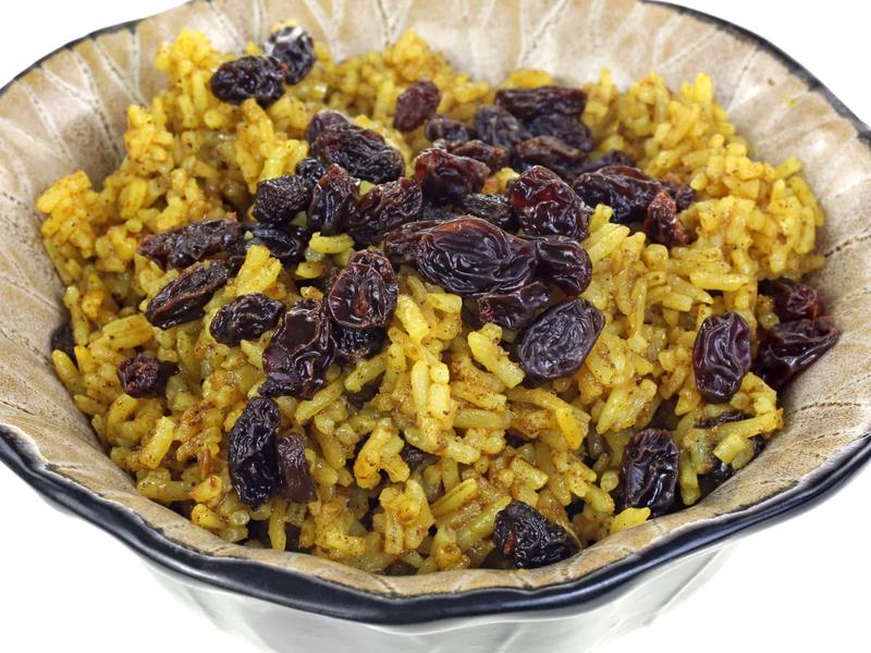 Curried Raisin Brown Rice