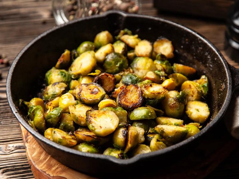 Honey Mustard Glazed Brussels Sprouts