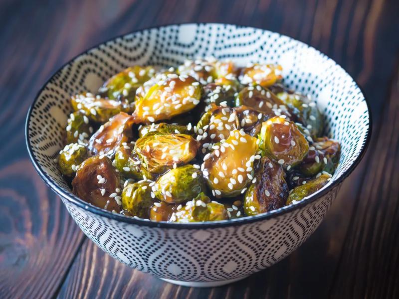 Spicy Honey Sriracha Brussels Sprouts