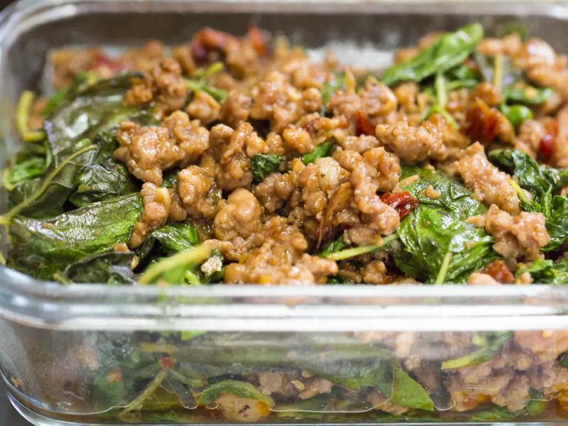 Spinach and Beef Skillet