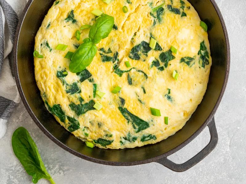 Spinach and Leek Frittata