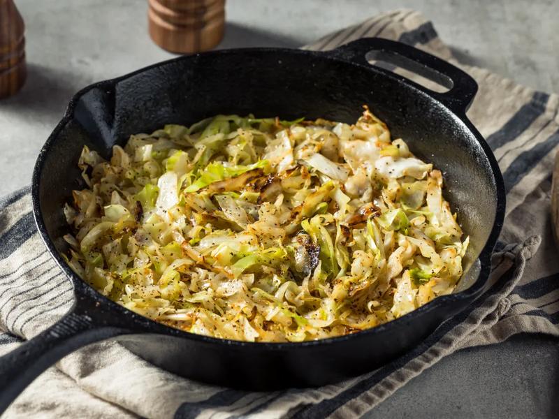 Warm Leek and Cabbage Salad