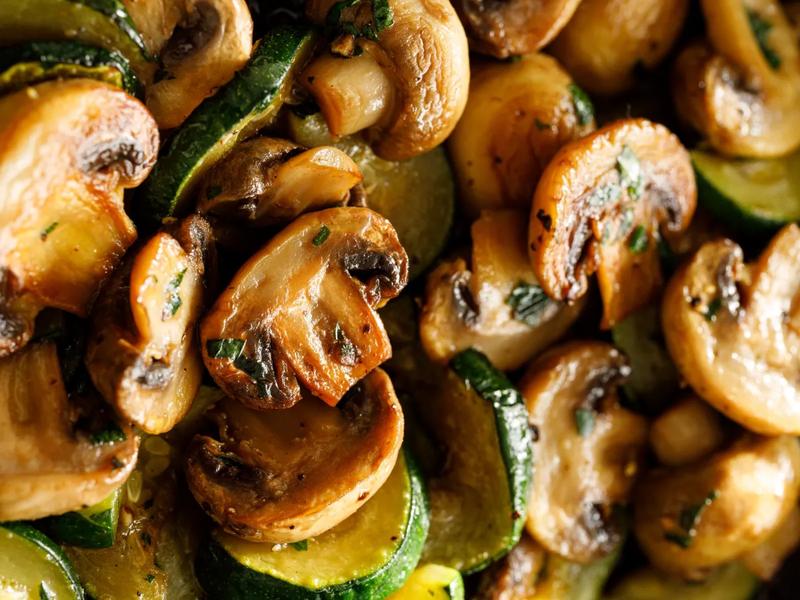 Sautéed Mushrooms and Zucchini