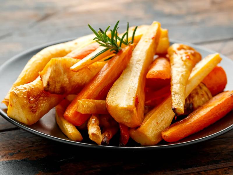 Roasted Carrots and Parsnips with Nutmeg Butter