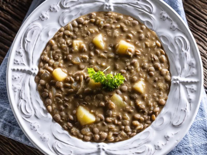 Simple Lentil and Parsnip Soup