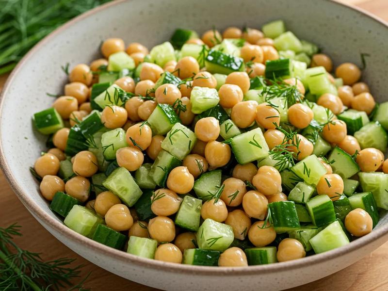 Chickpea Cucumber Salad with Dill