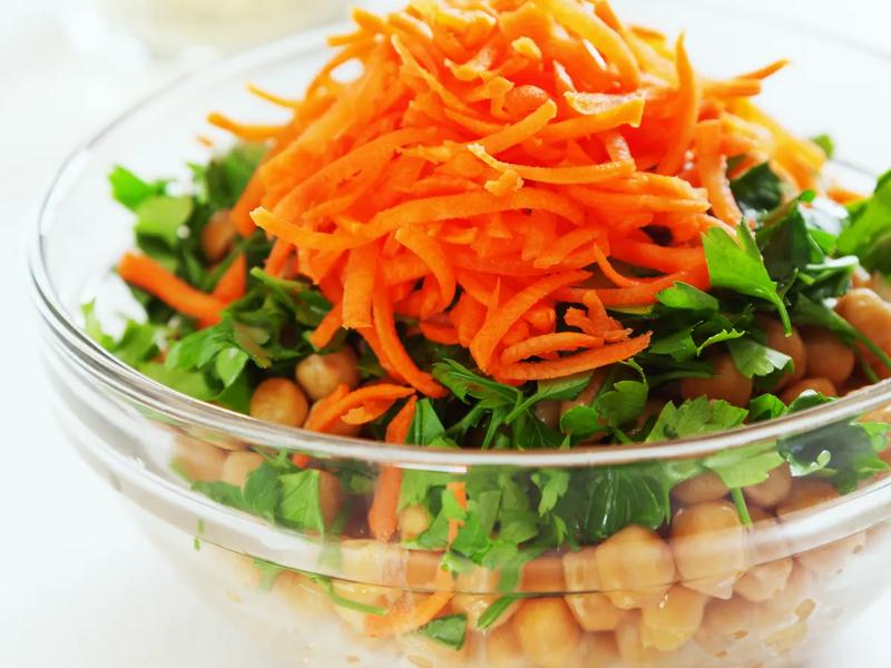 Chickpea and Carrot Salad with Lemon and Cumin