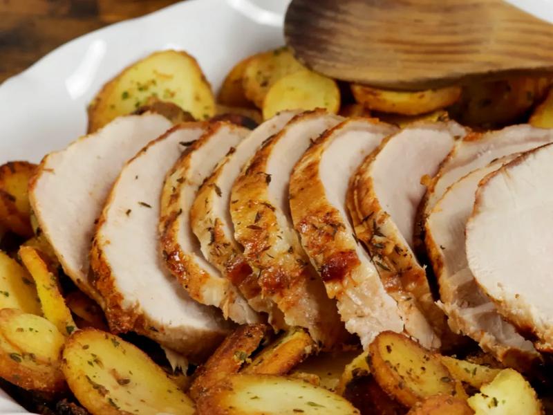Garlic Herb Roasted Pork Tenderloin with Potatoes